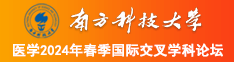 肏日本逼南方科技大学医学2024年春季国际交叉学科论坛